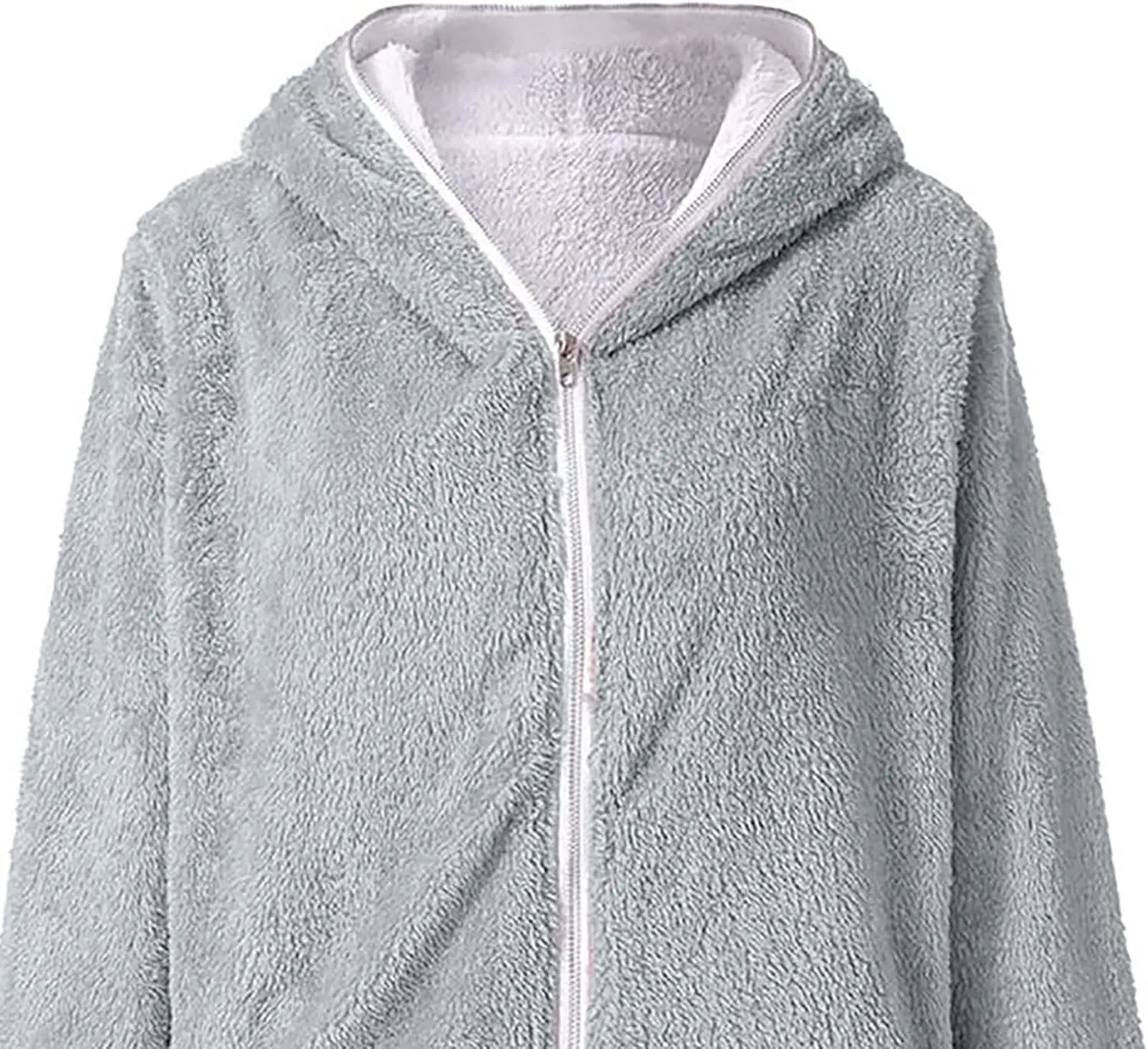 5665 Women Teen Girls Teddy Jackets Zip Hoodie Quilted Lightweight Wool Blend Fleece Sherpa Winter Trench Coats Outerwear