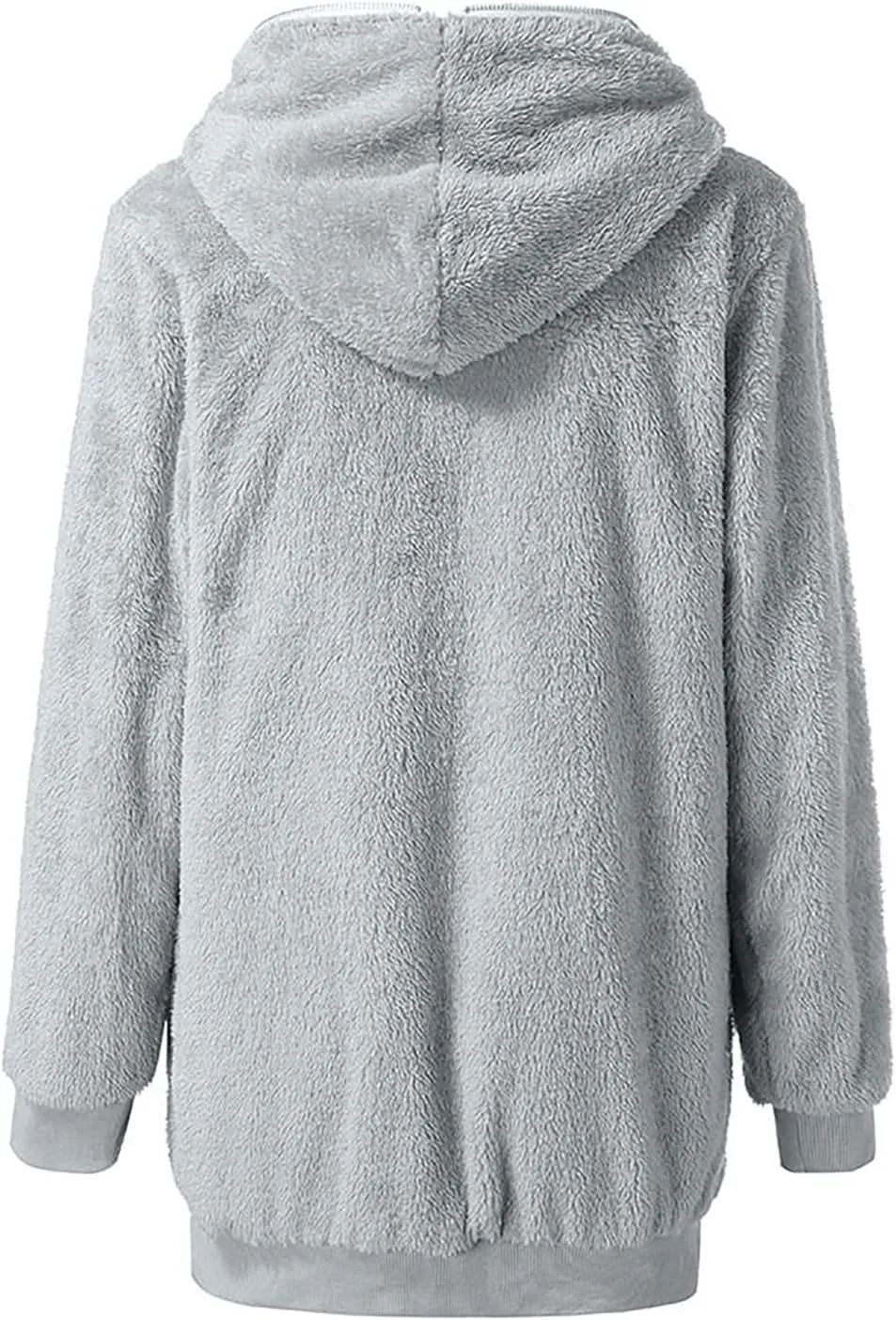 5665 Women Teen Girls Teddy Jackets Zip Hoodie Quilted Lightweight Wool Blend Fleece Sherpa Winter Trench Coats Outerwear