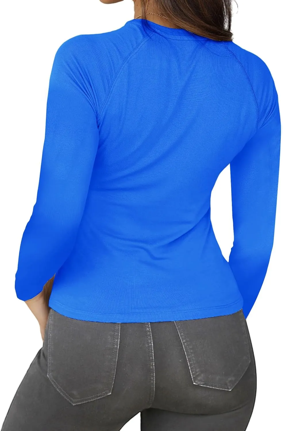 Abardsion 2025 Women Casual Activewear T Shirts Basic Crewneck Raglan Short Sleeve Slim Tight Fit Going Out Tops