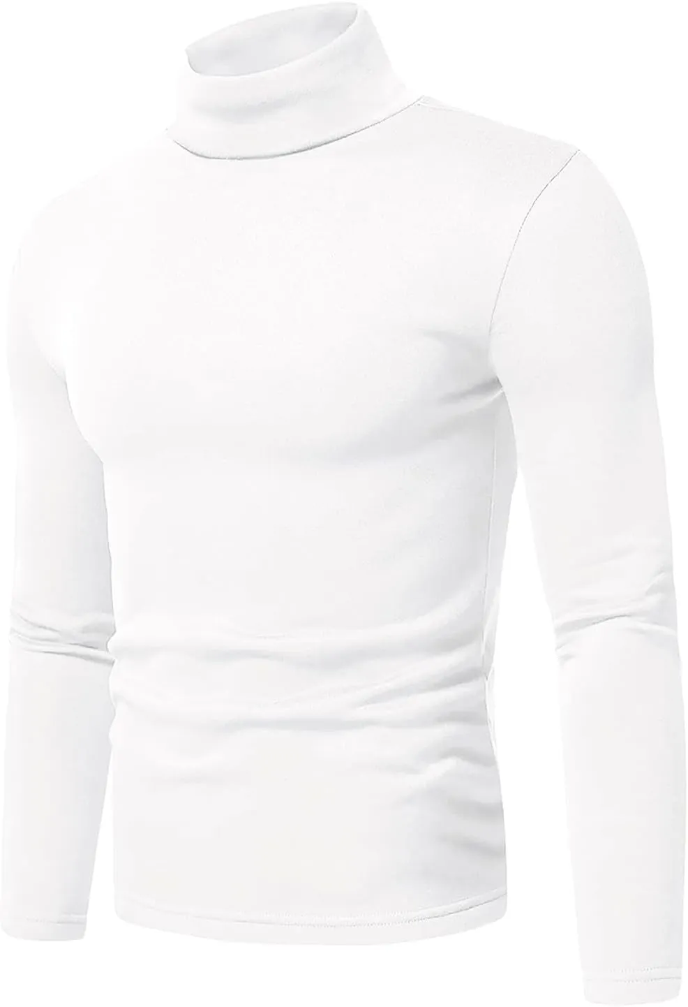 Askdeer Men's Turtleneck Long Sleeve Shirts Thermal Underwear Tops Basic Pullover Sweater Tees