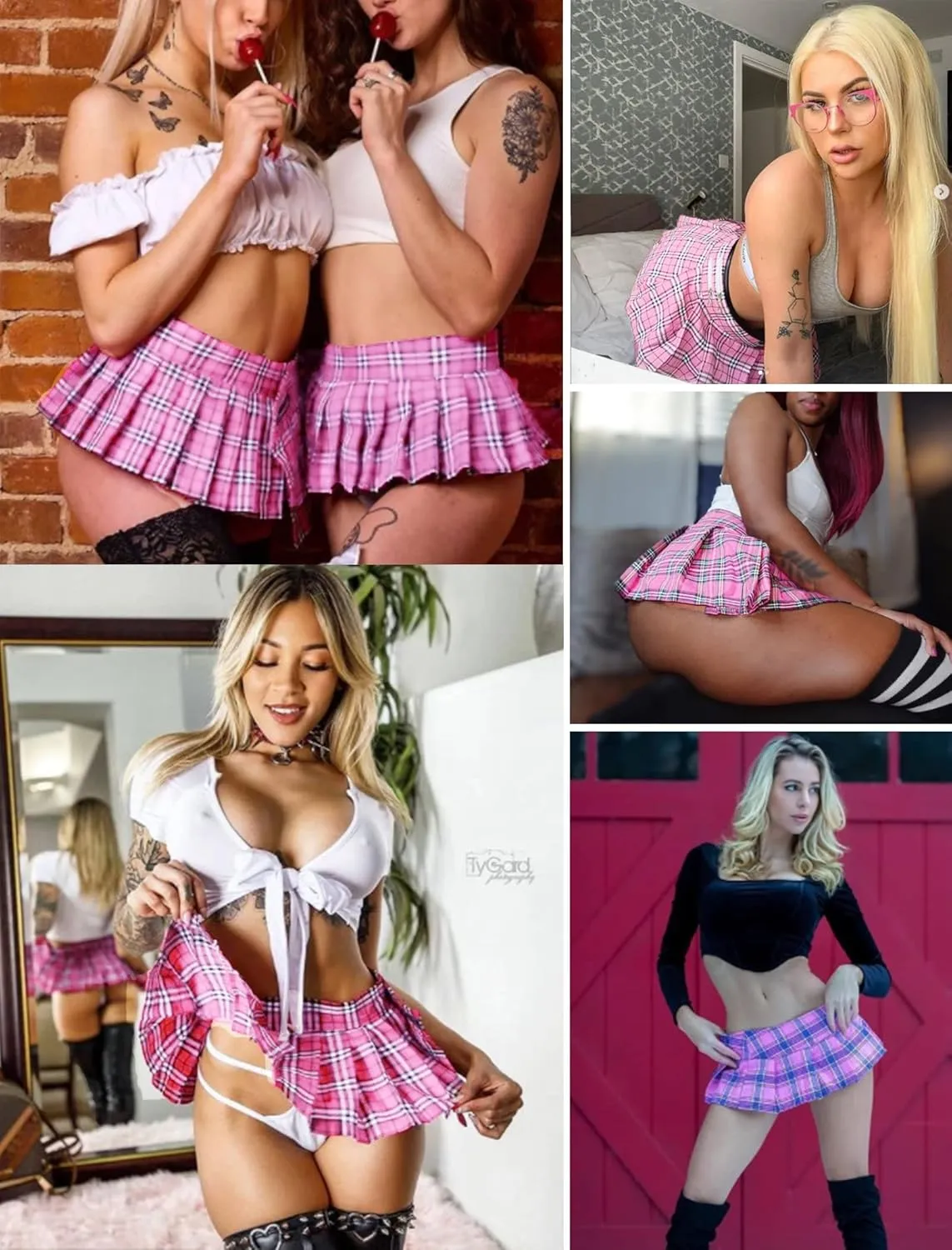 Avidlove Mini Pleated Skirts for Women Mini Plaid Skirt XS-XXL