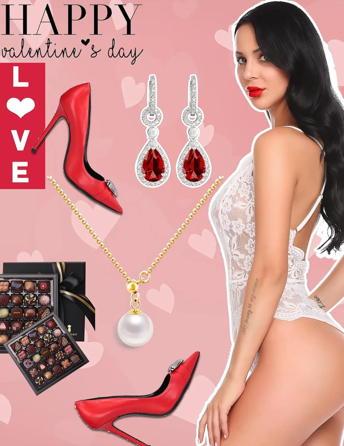 Avidlove Women One Piece Lingerie Deep V Teddy Sexy Lace Bodysuit Snap Crotch Babydoll
