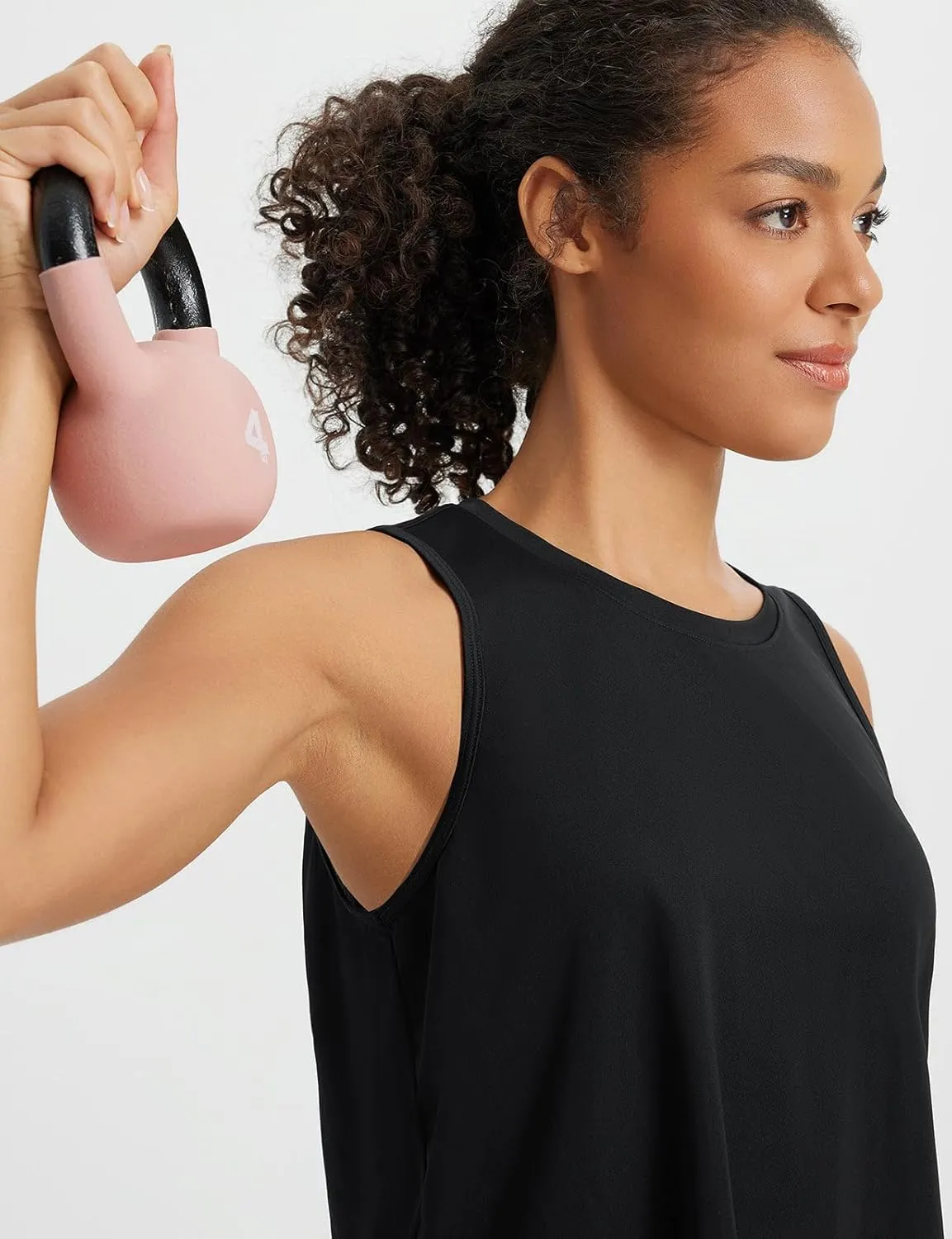 baleaf Workout Tops for Women Cropped Back Knotted Sleeveless Tank Tops Athletic Gym Yoga Running Shirts UPF50 