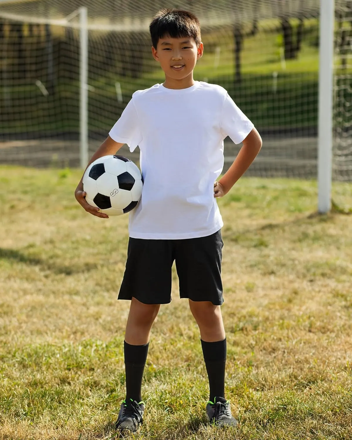 BEARAE Boys Athletic Shorts, Quick Dry Youth Basketball Shorts with Pockets Elastic Waistband, Sport Cargo Short Activewear