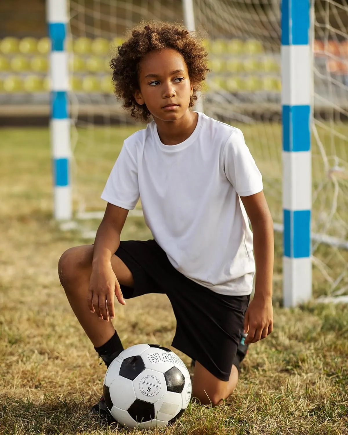 BEARAE Boys Athletic Shorts, Quick Dry Youth Basketball Shorts with Pockets Elastic Waistband, Sport Cargo Short Activewear