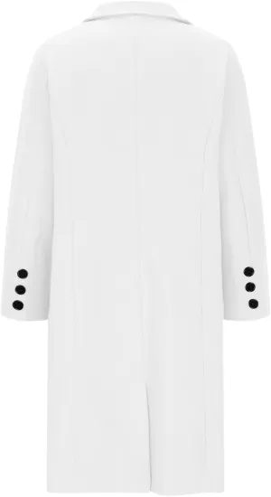 Borniu Womens Notched Lapel Collar Single Breasted Pea Coat Winter Wool Blend Over Coats Long Jackets Outerwear