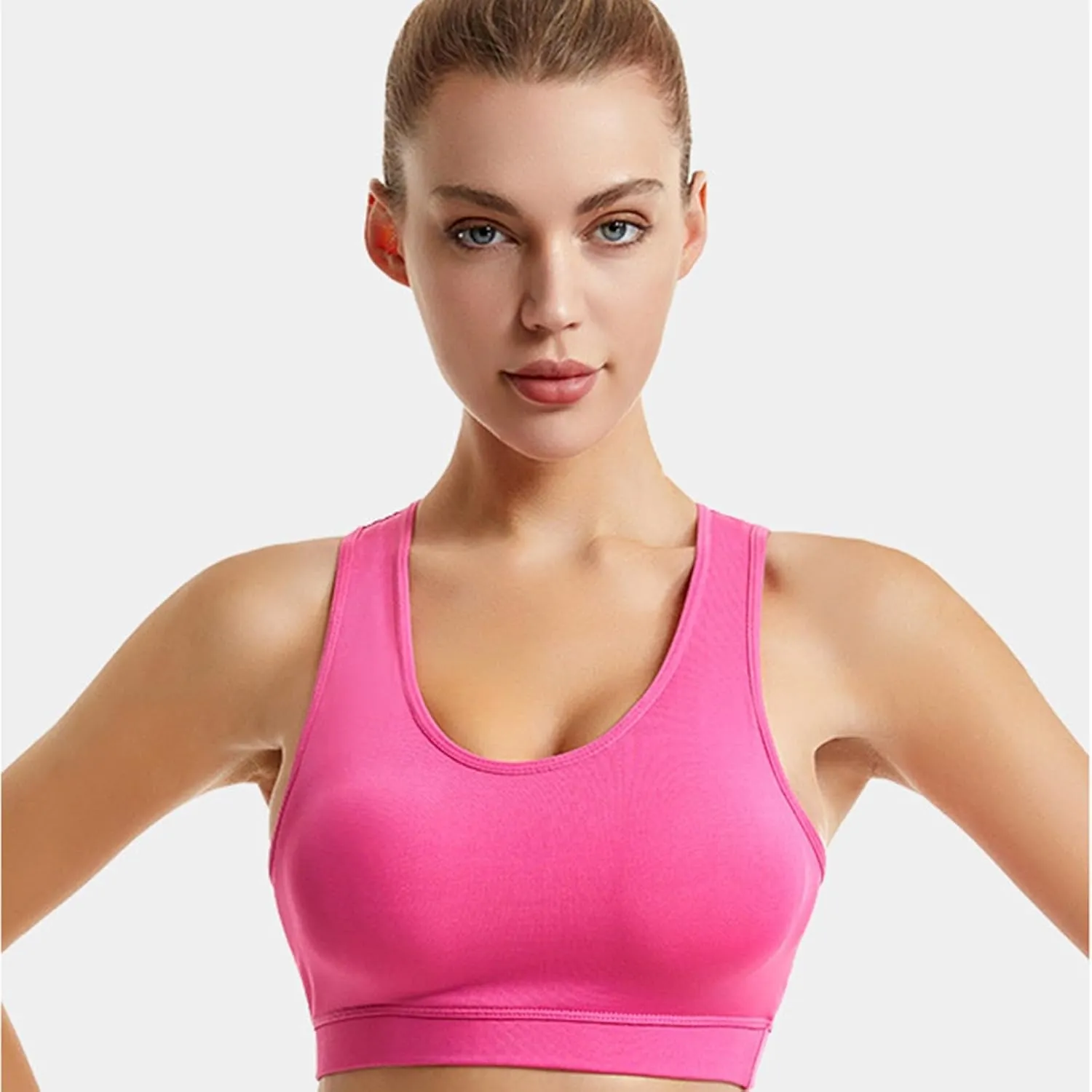 Bras for Women Without Underwire Stretchable Minimizer Strapless Bras Tank Top Seamless Workout Workout Tops Up