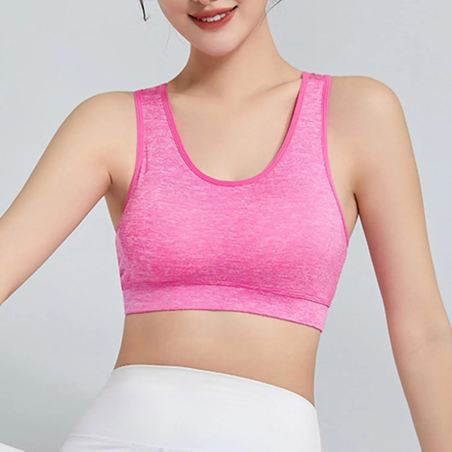 Bras for Women Without Underwire Stretchable Minimizer Strapless Bras Tank Top Seamless Workout Workout Tops Up