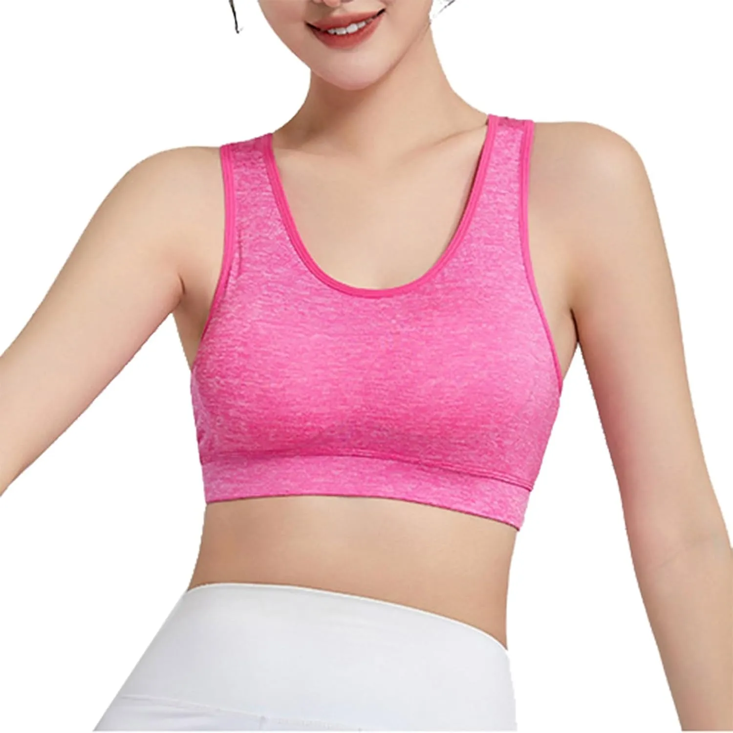 Bras for Women Without Underwire Stretchable Minimizer Strapless Bras Tank Top Seamless Workout Workout Tops Up