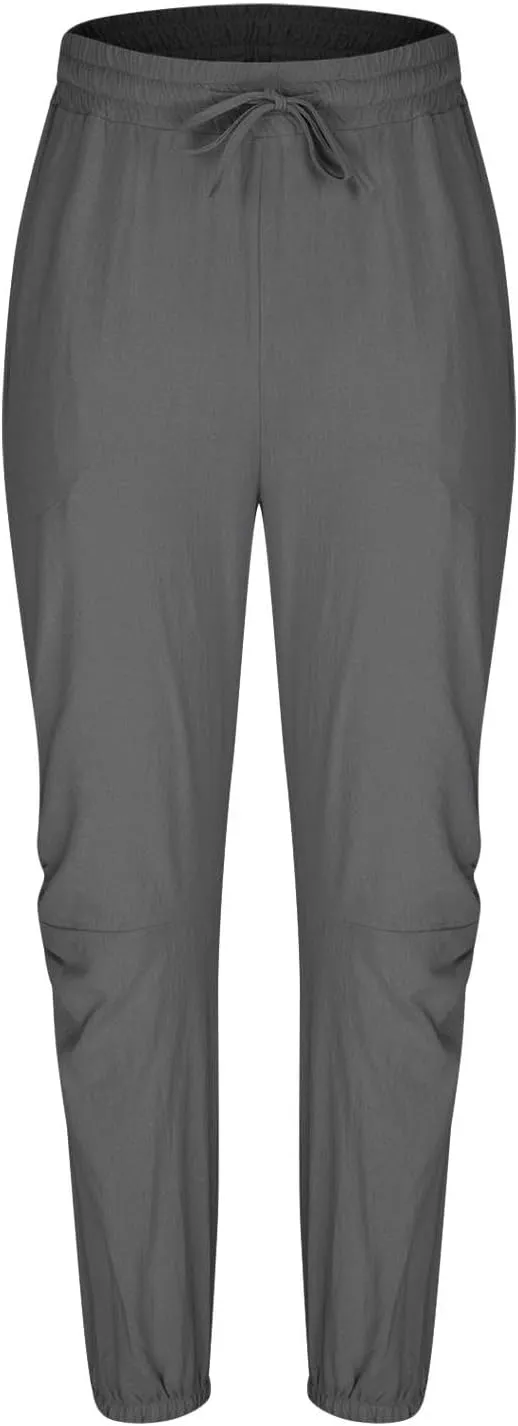 Cambkatl Men's Loose Summer Linen Harem Pants Lightweight Drawstring Casual Elastic Waist Beach Yoga Trousers with Pockets