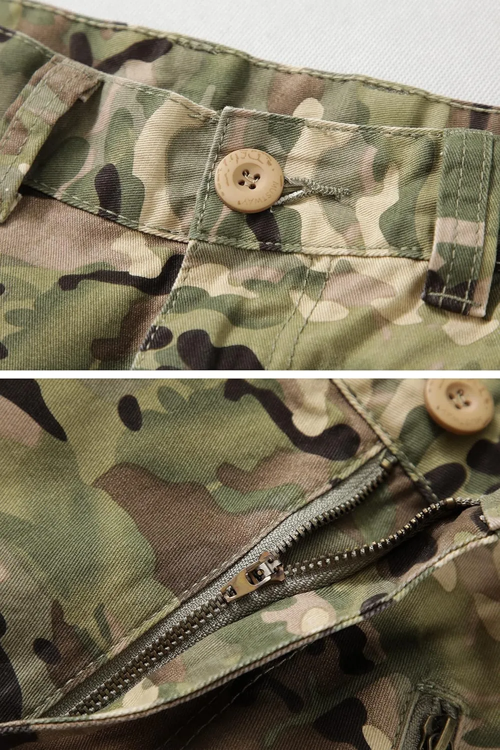 Cargo Pants for Men, Camo Pants Relaxed Fit Utility Hiking Pants, Ripstop Work Pants with 8 Pockets