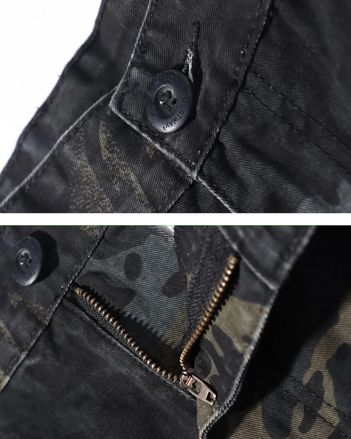 Cargo Pants for Men, Camo Pants Relaxed Fit Utility Hiking Pants, Ripstop Work Pants with 8 Pockets