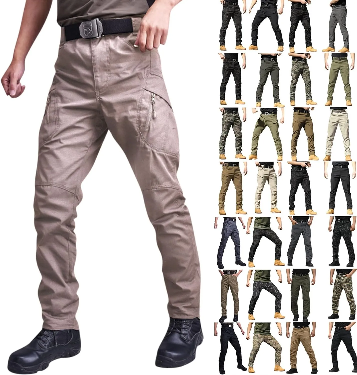 Carpenter Pants for Men Relaxed Fit Stretch Tactical Pants Flex Baggy Camo Hunting Pants Ripstop Camouflage Pants