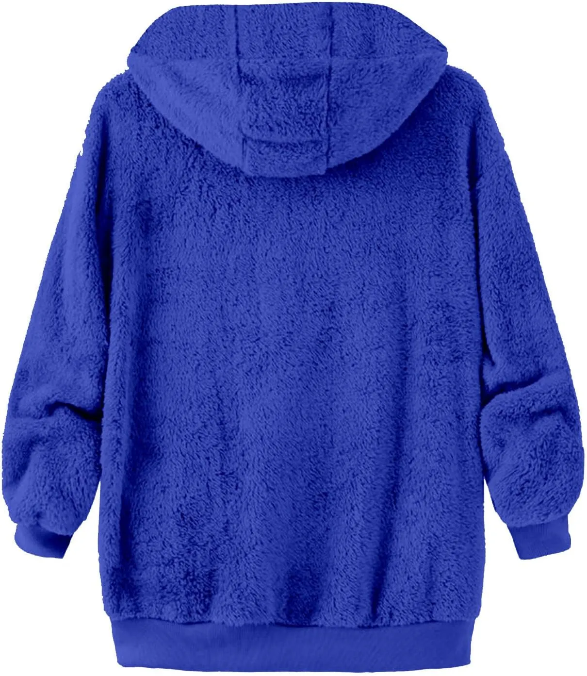 Ceboyel Teddy Coat For Women Hooded Fuzzy Sherpa Jacket Fleece Drawstring Zip Up Hoodie 2023 Trendy Winter Outerwear Clothes