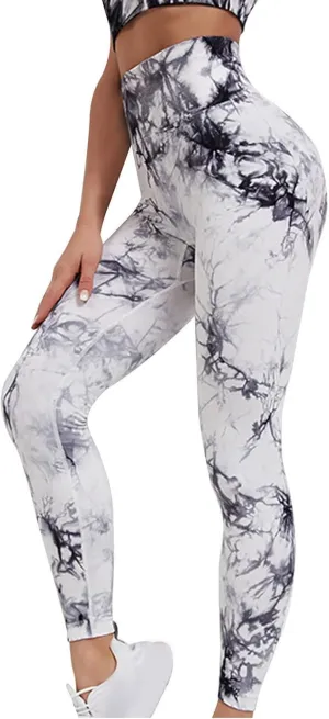 DASAYO Womens Leggings Trendy High Waist Tummy Control Seamless Yoga Pants Butt Lifting Workout Gym Activewear Leggings