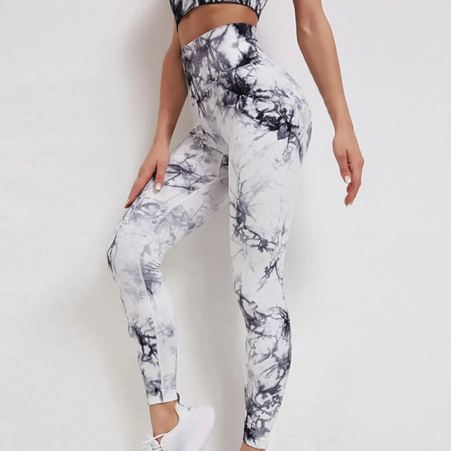 DASAYO Womens Leggings Trendy High Waist Tummy Control Seamless Yoga Pants Butt Lifting Workout Gym Activewear Leggings
