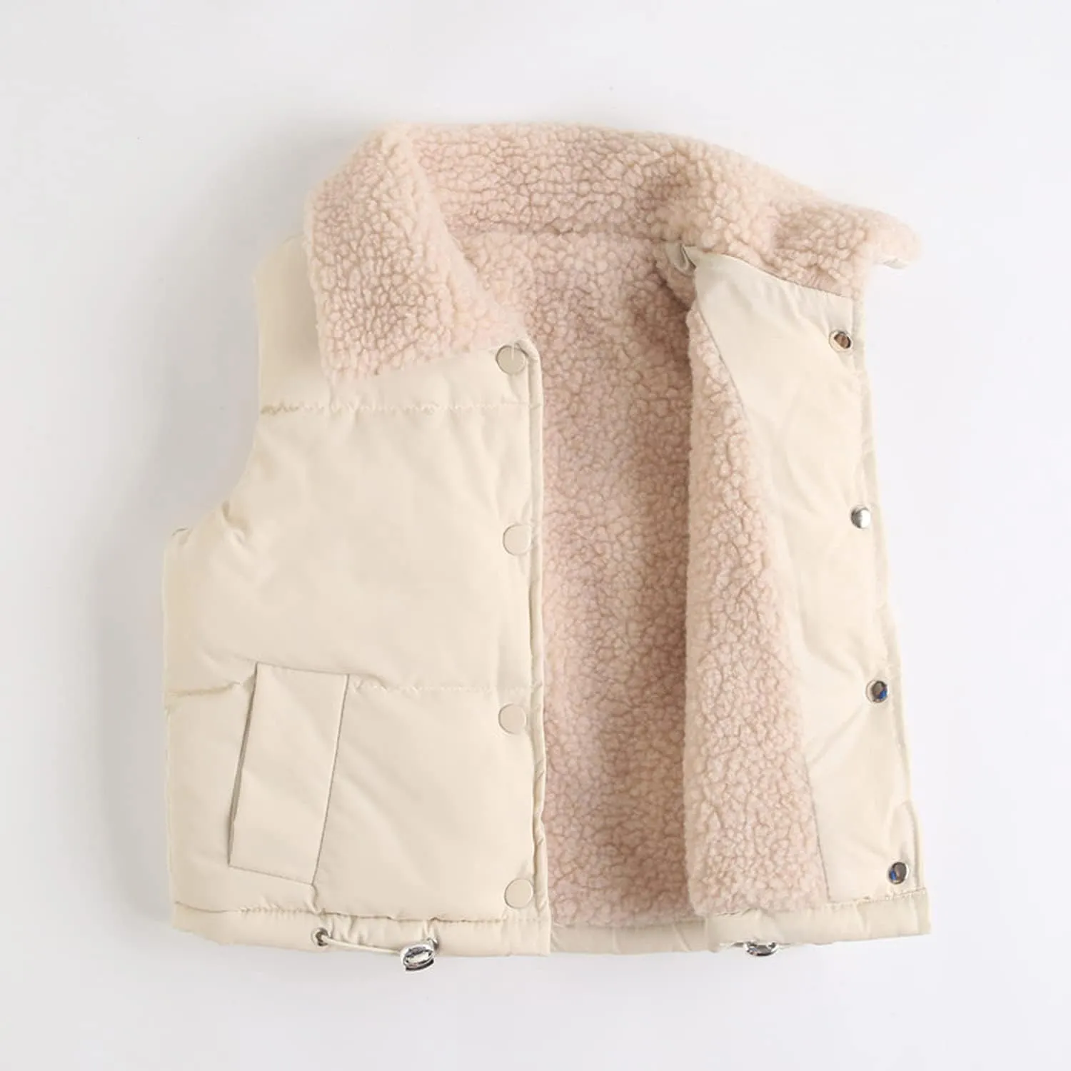 EISHOW Baby Boys Girls Fleece Vest Waistcoat Down Jacket Winter Fuzzy Thick Cotton-Padded Puffer Jacket Sleeveless Coat