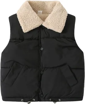 EISHOW Baby Boys Girls Fleece Vest Waistcoat Down Jacket Winter Fuzzy Thick Cotton-Padded Puffer Jacket Sleeveless Coat