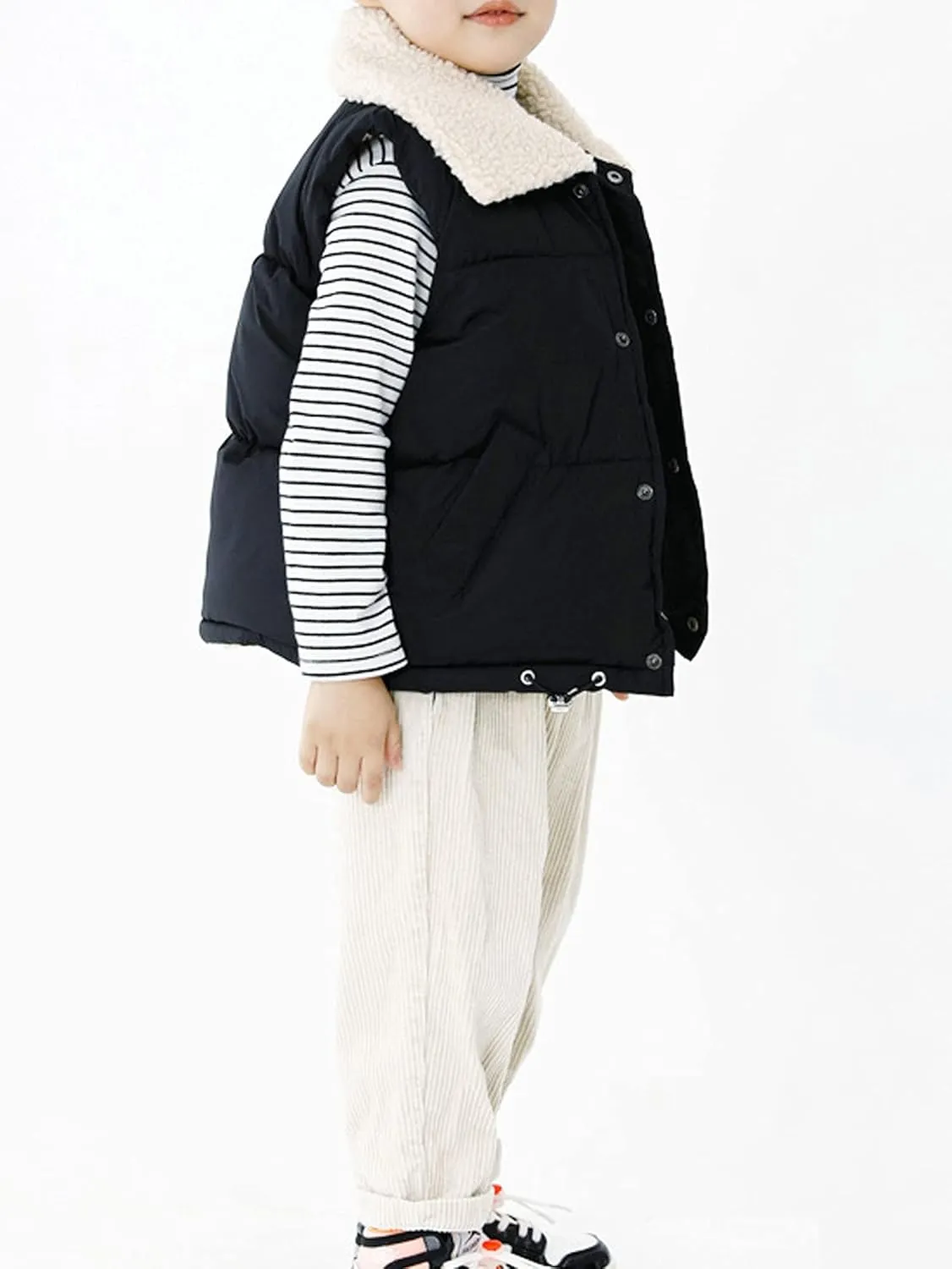 EISHOW Baby Boys Girls Fleece Vest Waistcoat Down Jacket Winter Fuzzy Thick Cotton-Padded Puffer Jacket Sleeveless Coat