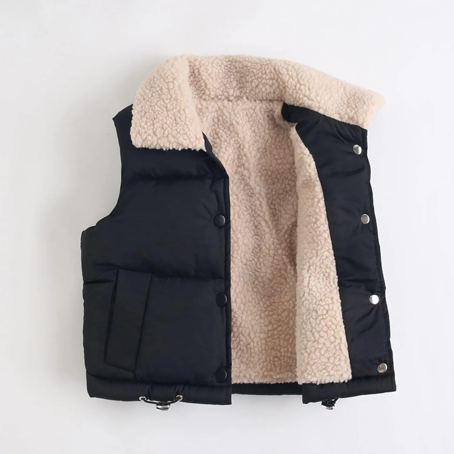 EISHOW Baby Boys Girls Fleece Vest Waistcoat Down Jacket Winter Fuzzy Thick Cotton-Padded Puffer Jacket Sleeveless Coat