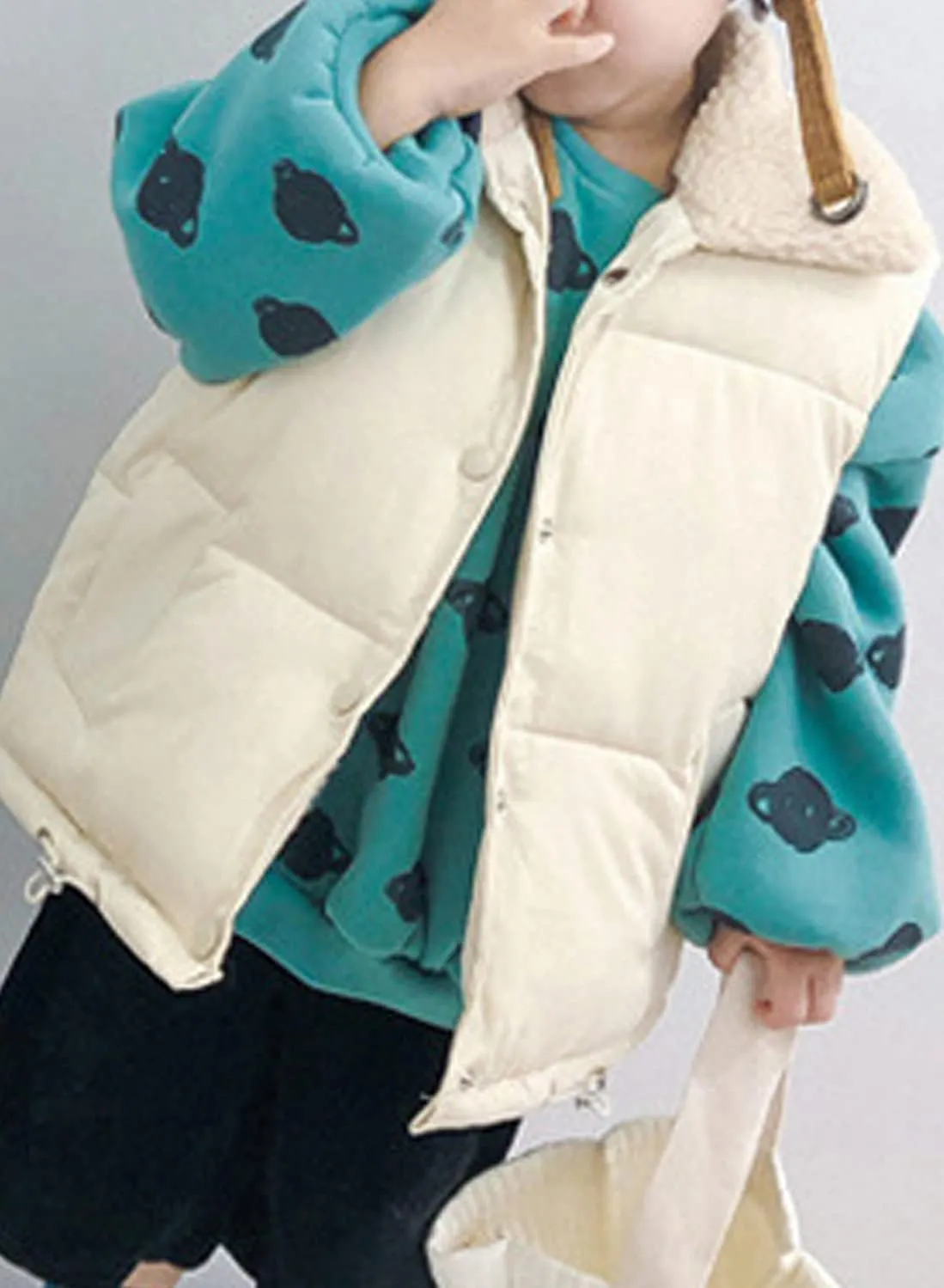 EISHOW Baby Boys Girls Fleece Vest Waistcoat Down Jacket Winter Fuzzy Thick Cotton-Padded Puffer Jacket Sleeveless Coat