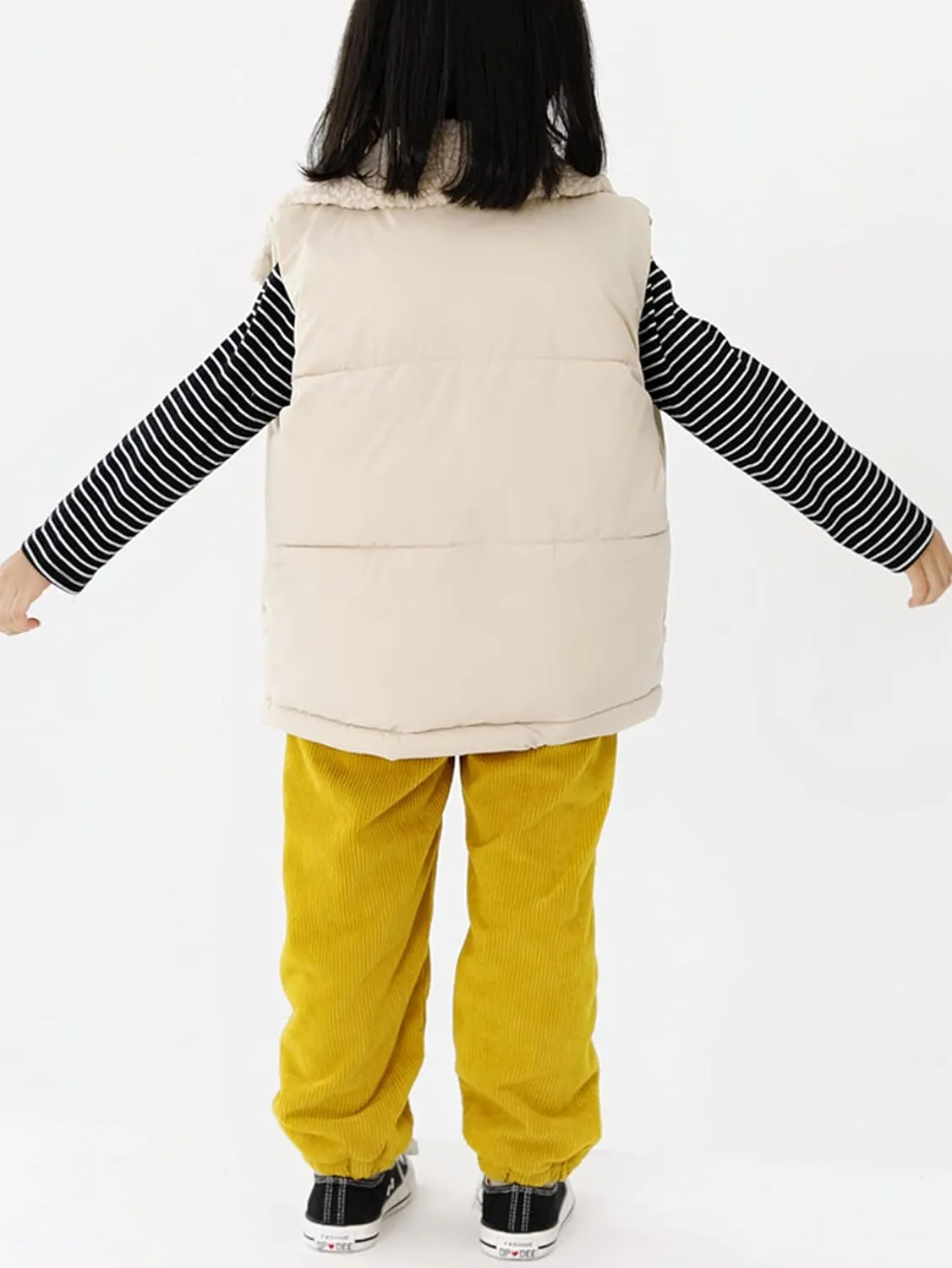 EISHOW Baby Boys Girls Fleece Vest Waistcoat Down Jacket Winter Fuzzy Thick Cotton-Padded Puffer Jacket Sleeveless Coat