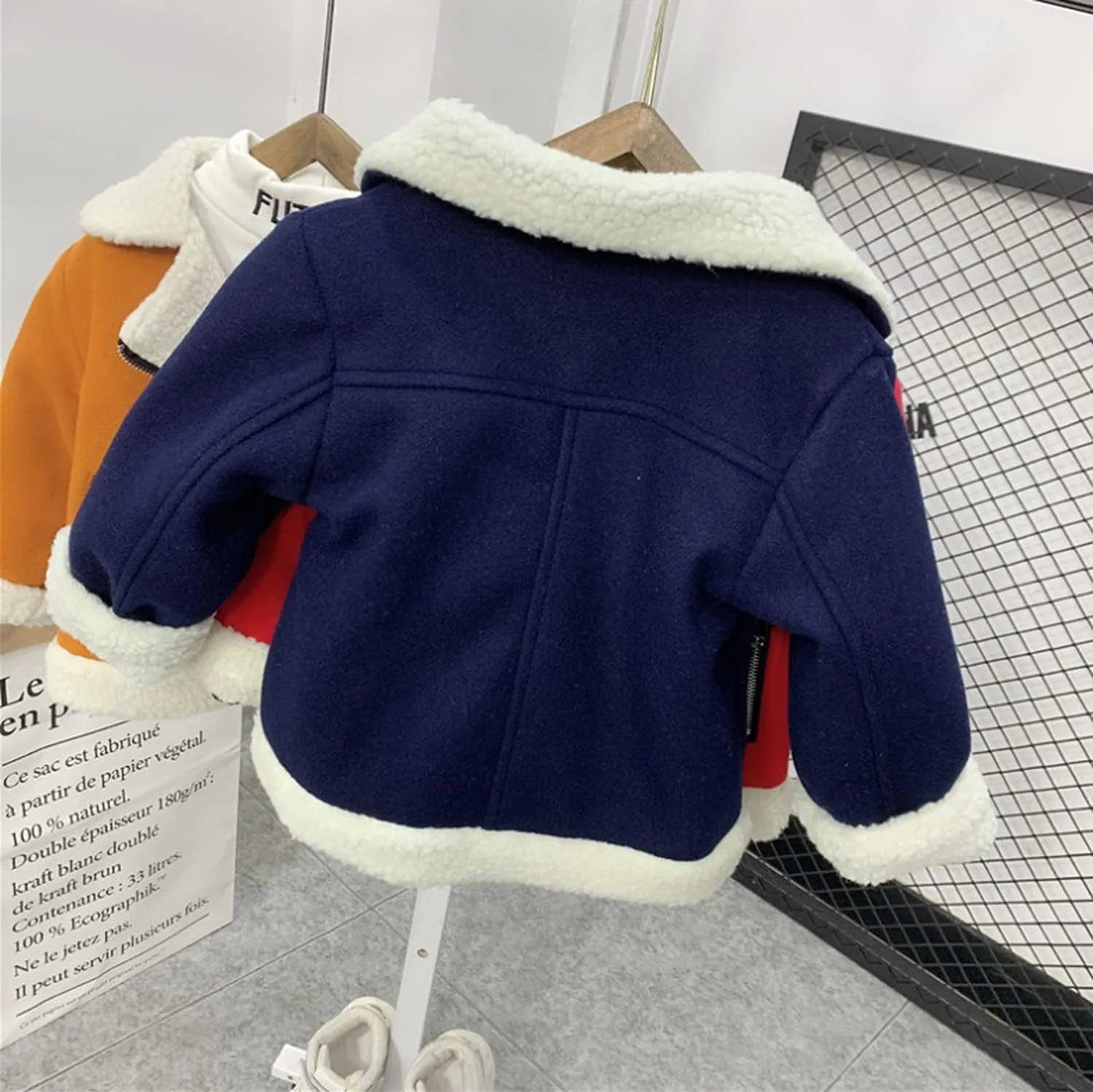 EISHOW Baby Girls Boys Winter Fleece Coat Little Kids Fuzzy Faux Shearling Zipper Jacket Warm Hooded Outwear Winter Outfits