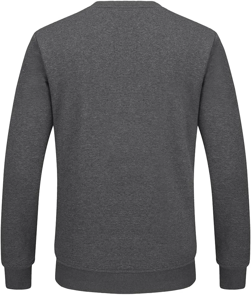 FASKUNOIE Men's Fleece Sweatshirts Warm Sherpa Lined Heavy Thicken Underwear Winter Crewneck Pullover Tops Shirts