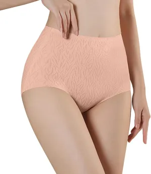 Franterd High Waist Seamless Underwear for Women Full Coverage Brief No Show Panties Sexy Comfortable Ladies Bikini Underwear
