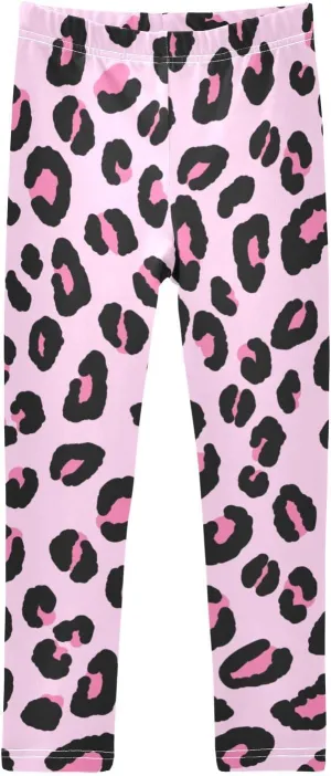 Girls' Leggings Girls Stretch Leggings Leopard Print Cheetah Pink Children's Yoga Pants Clothes Kids Dance Tights Place
