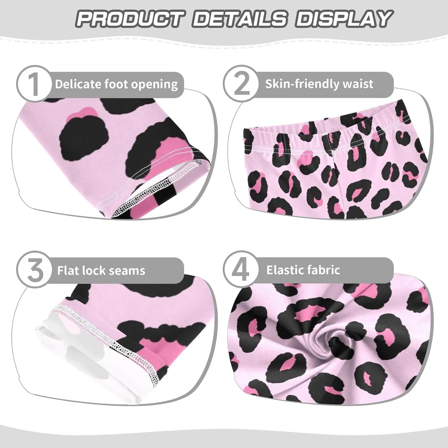 Girls' Leggings Girls Stretch Leggings Leopard Print Cheetah Pink Children's Yoga Pants Clothes Kids Dance Tights Place