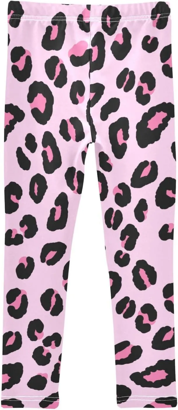 Girls' Leggings Girls Stretch Leggings Leopard Print Cheetah Pink Children's Yoga Pants Clothes Kids Dance Tights Place