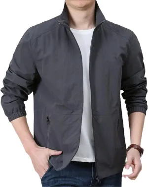 GUOYUXIAO Men's Trucker Jacket, Regular Fit, Spring Fall, Cotton
