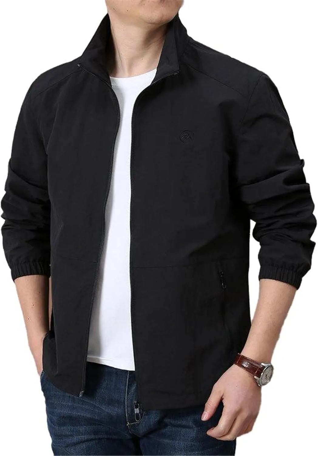 GUOYUXIAO Men's Trucker Jacket, Regular Fit, Spring Fall, Cotton