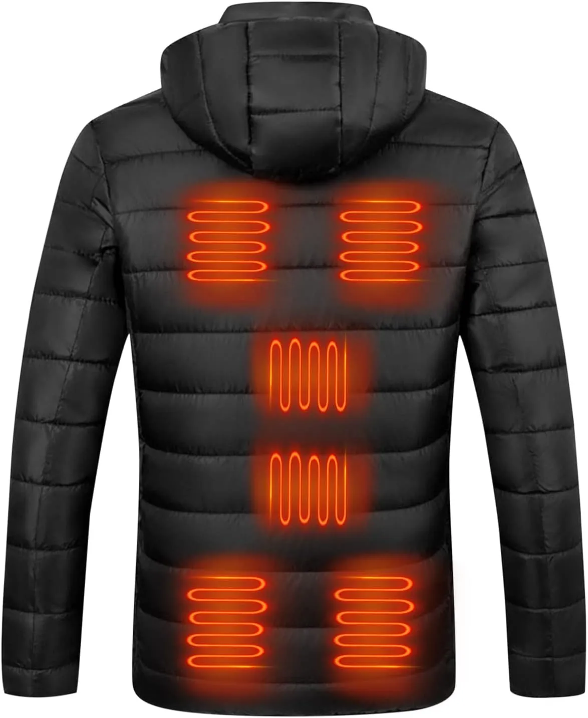 Heated Jacket for Men Multi Heated Zones Women 2024 Winter Outdoor Soft Shell Electric Heating Hooded Windproof Coat