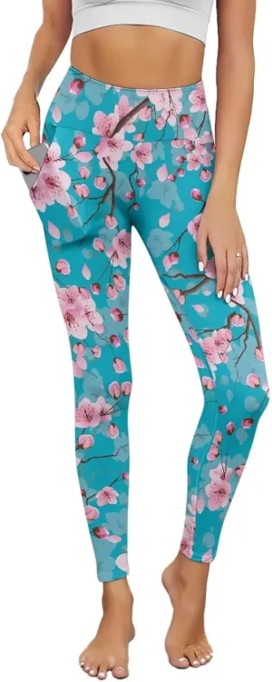 High Waisted Leggings for Women with Pockets - Soft Pants Compression Tummy Control Workout Athletic Yoga Pants