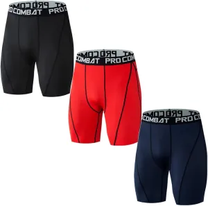 HNVAVQ Men's Compression Shorts Cool Dry Sports Tights Base Layer Underwear Running Shorts 3 Pack
