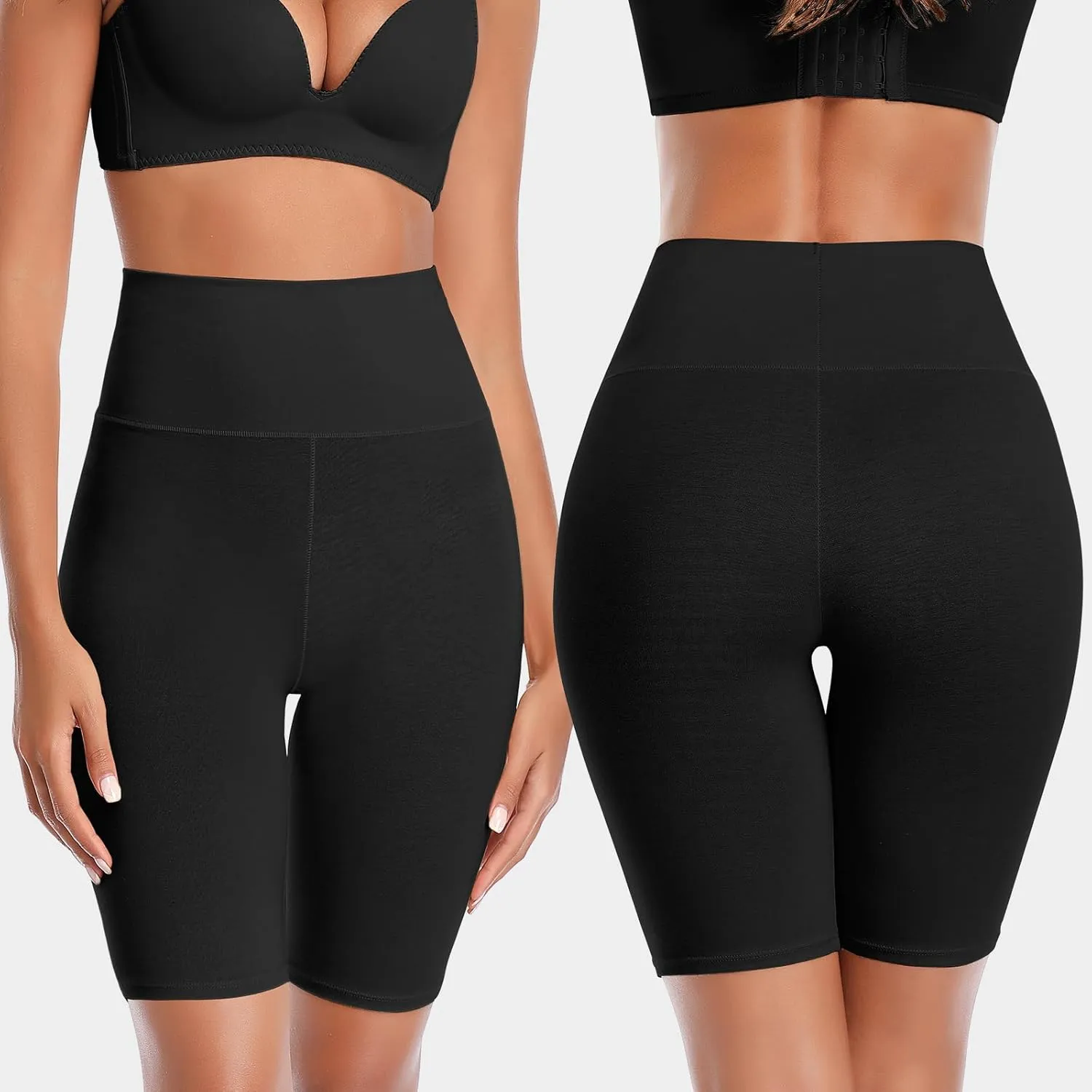 K-CHEONY Women's High Waisted Biker Anti Chafing Cotton Slip Boy Underwear Yoga Workout Shorts