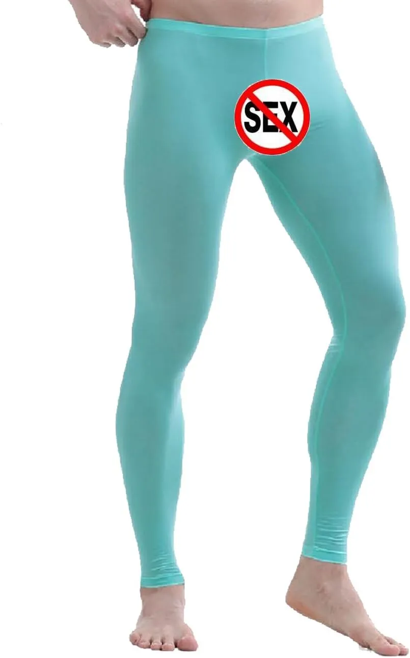 K-Men Men Ice Silk Underwear Low Rise Slim Legging Tight Pant Mesh Long Trousers