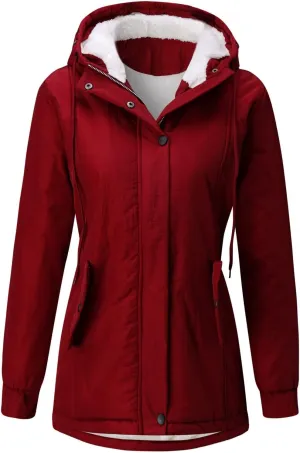 Ladies Winter Long Coats Oversized Puffer Down Long Sleeve Hooded Jackets Thick Warm Parkas Warm Outdoor Overcoats