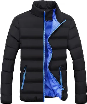 LCMTWX Coats for Men and Winter Jacket Coat Leisure Plus Size Hat Zip Pocket Cotton-Padded Warm Men's Thicken Warm Winter
