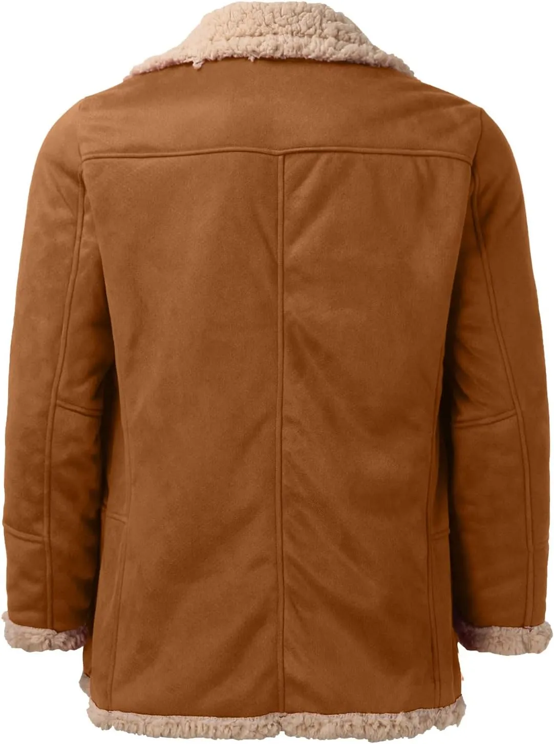 LCMTWX Jackets for Men Winter Outerwear Single-breasted Solid Color Lapel Long Sleeve Coat Cardigan Plush Long Coat Mens