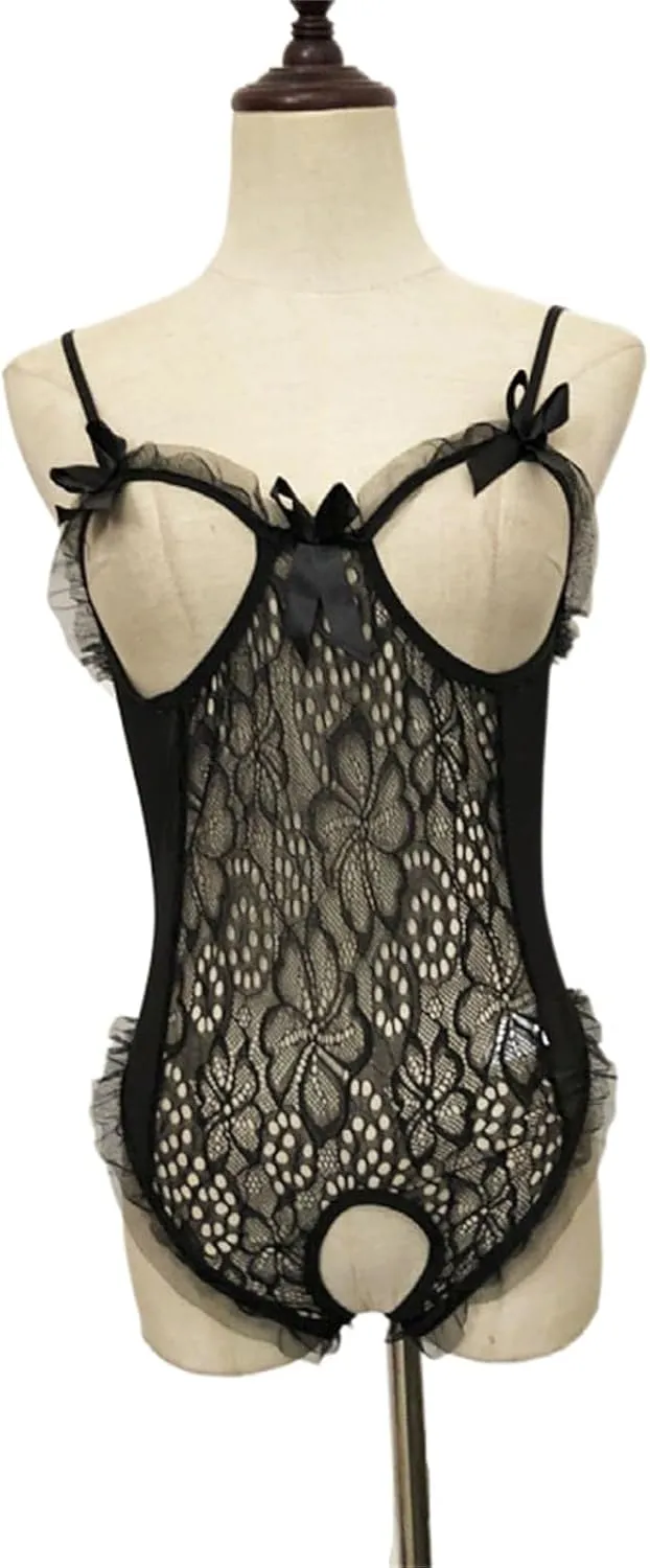 Lingerie for Women One-Piece Floral Lace Teddy Lingerie Sexy Bodysuit Nightie Babydoll