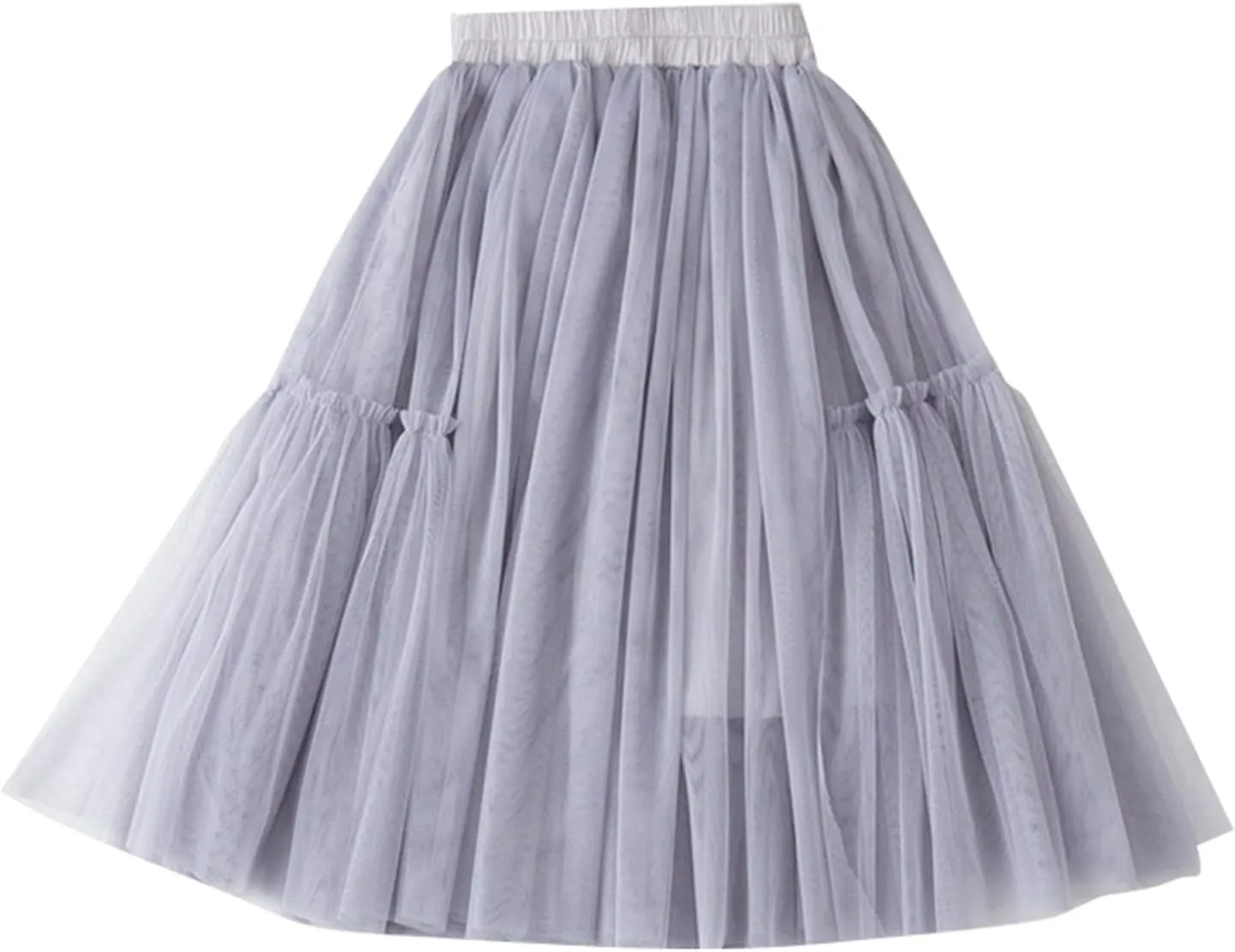 Little Child Girls Long Skirt Girls Tiered Ruffle Maxi Skirts Girls Soft Fluffy Skirt Toddler Girls Ball Gown