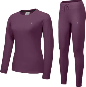 Little Donkey Andy Women's Fleece Lined Thermals Underwear Set Base Layer Long Johns Cold Weather Top Bottom