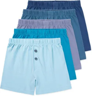 Lucky & Me | Noah Boys Boxer Shorts | Children's 100% Cotton Tagless Underwear | 5 Pack