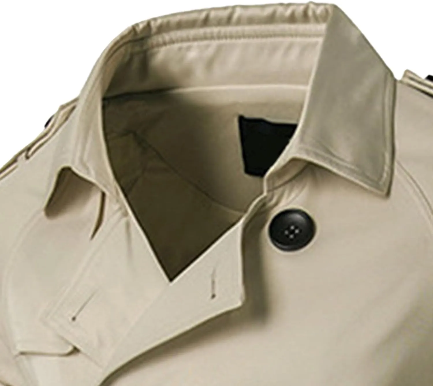 Maiyifu-GJ Men's Double Breasted Belted Trench Coats Casual Slim Fit Windbreaker Notch Lapel Long Jacket Overcoats