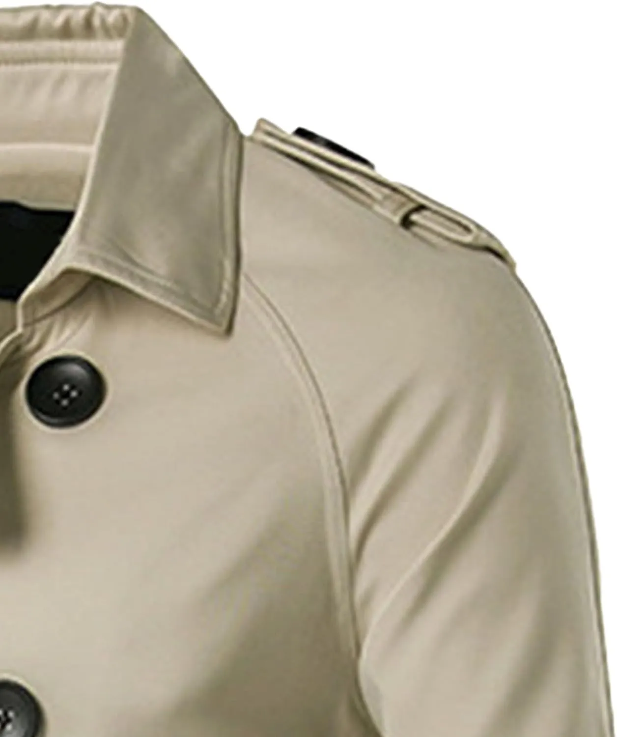 Maiyifu-GJ Men's Double Breasted Belted Trench Coats Casual Slim Fit Windbreaker Notch Lapel Long Jacket Overcoats