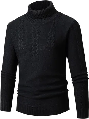 Male Fall And Winter Fashion Solid Color Long Round Neck Plaid Jacquard Soft Warm Sweater Knit Sweater Mens Coats Men's Outer