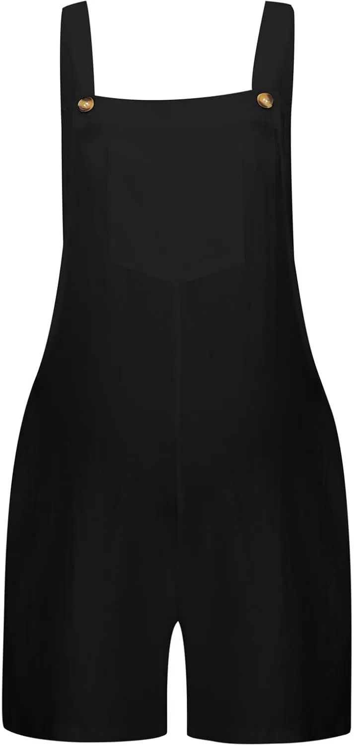 Maternity Jumpsuit for Pregnancy,Casual Short Pants Rompers Maternity Overalls One Piece Outfits with Pocket